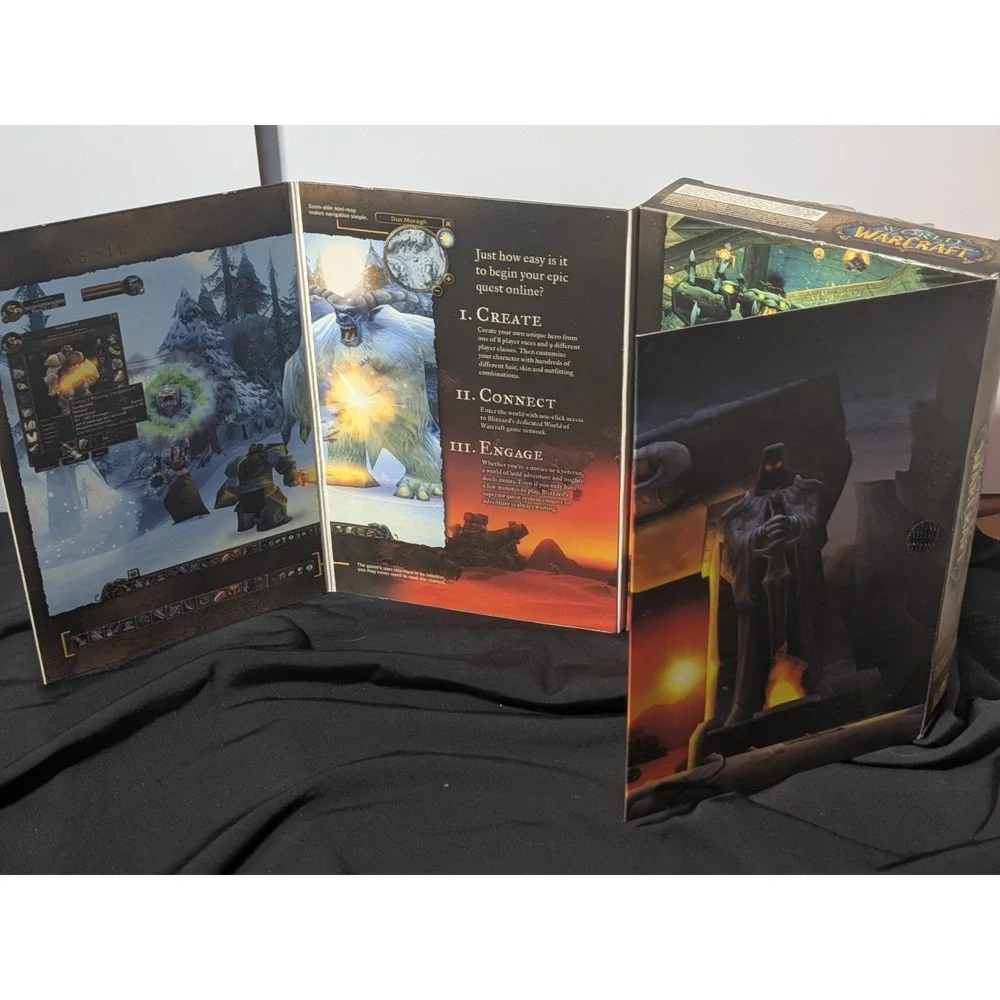 World of Warcraft PC Big Box Original 5 Disc Set Blizzard 2004 WoW Box Only